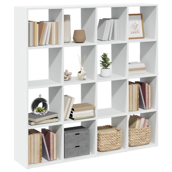 vidaXL Libreria Bianca 137,5x29x137,5 cm in Legno Multistrato