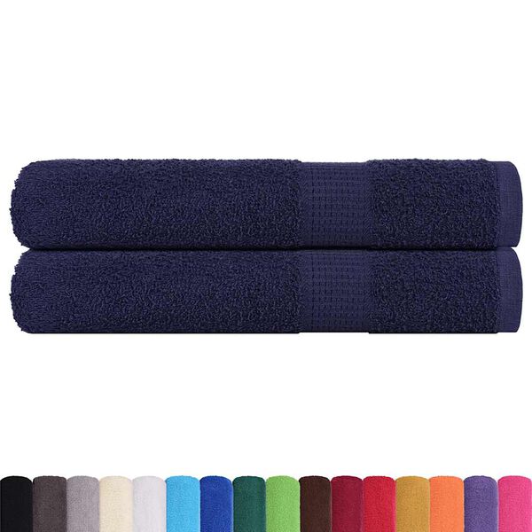 vidaXL Asciugamani FROGN 2 pz Blu Navy 100x200 cm 360 g/m&sup2;