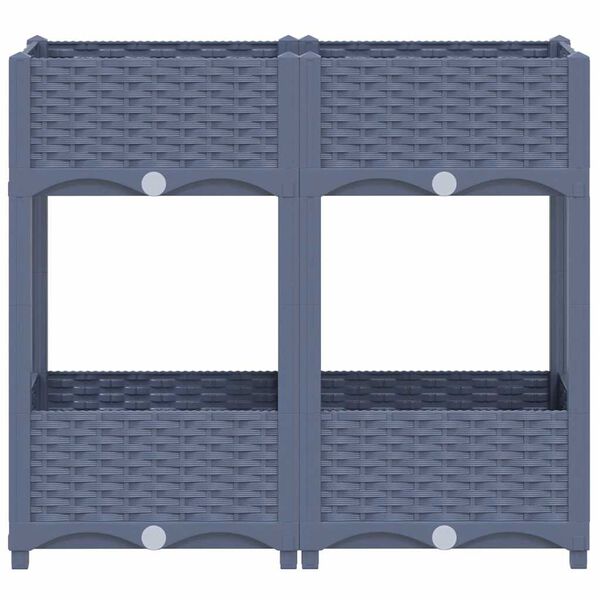 vidaXL Fioriera Rialzata 80x40x71 cm in Polipropilene