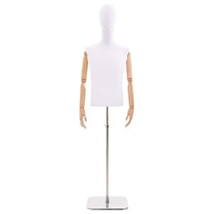 vidaXL Manichino Regolabile 170-218 cm con Base Maschio PP Bianco