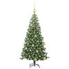 vidaXL Albero di Natale con 150 LED con supporto Verde 120 cm PVC