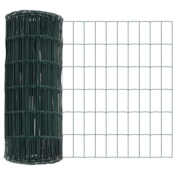 vidaXL Recinzione Euro Verde 0,8 x 10 m Ferro rivestito in PVC