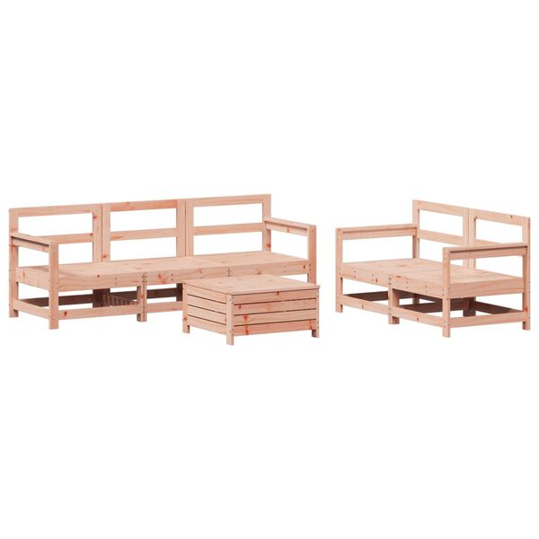 vidaXL Set Divani da Giardino 6 pz in Legno Massello Abete Douglas