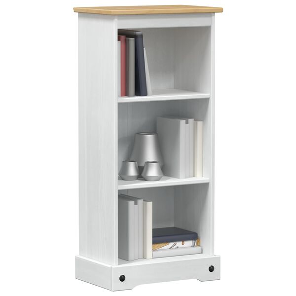 vidaXL Libreria Bianco 46 x 29 x 100 cm Pino massello