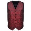 vidaXL Set Gilet da Nozze da Uomo Paisley Elegante Taglia 54 Borgogna