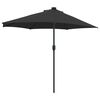 vidaXL Ombrello da giardino Nero 294 x 150 x 224 cm Tessuto