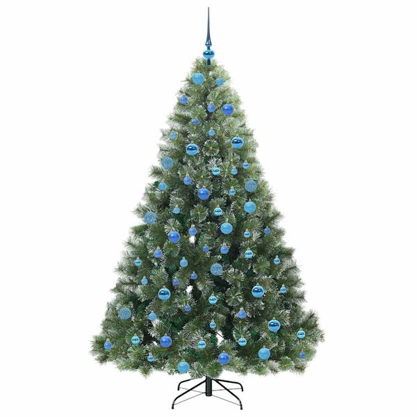 vidaXL Albero di Natale artificiale con 300 LED Verde 180 cm PE e PVC