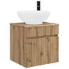 vidaXL Mobile lavabo da parete Rovere Artigianale 49 x 44,5 x 66,5 cm