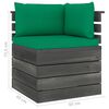 vidaXL Set Divani da Giardino su Pallet 7 pz con Cuscini Massello Pino