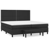 vidaXL Giroletto a Molle con Materasso Nero 200x200 cm in Similpelle