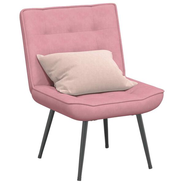 vidaXL Poltrona Relax 64x74x84 cm Rosa in Velluto