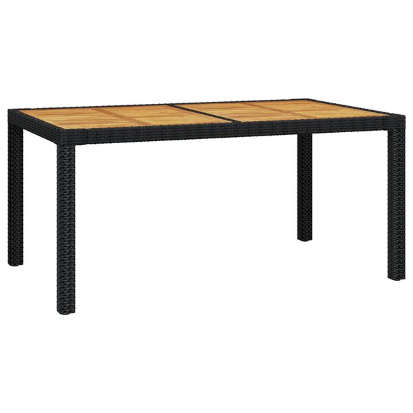 vidaXL Set da Pranzo da Giardino 5 pz con Cuscini in Polyrattan Nero