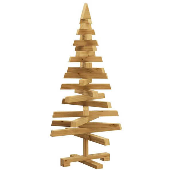 vidaXL Alberi di Natale Marrone 90 cm Legno di pino massello