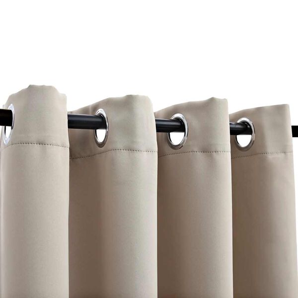 vidaXL Tenda Oscurante con Anelli in Metallo Beige 290x245 cm