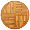 vidaXL Piano per Tavolo Ø90x2,2 cm Rotondo in Legno Massello di Acacia