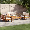 vidaXL Set Divano da Giardino 5 pz con Cuscini Legno Massello Acacia