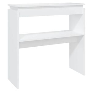 vidaXL Tavolino Consolle Bianco 80x30x80 cm in Legno Multistrato