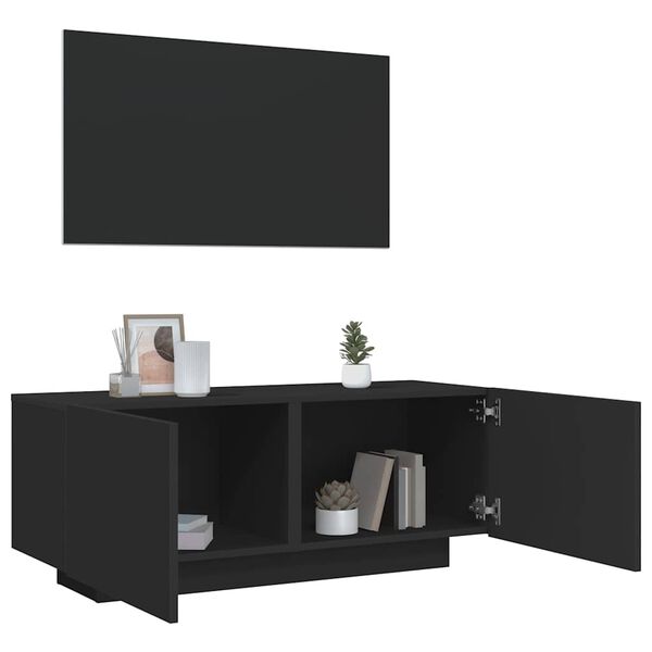 vidaXL Mobile Porta TV Nero 100x35x40 cm in Legno Multistrato