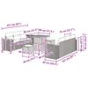 vidaXL Set Divano da Giardino 9 pcs Grigio Rattan in Polipropilene