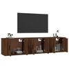 vidaXL Mobili Porta TV a Parete 3 pz Rovere Marrone 57x34,5x40 cm