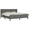 vidaXL Struttura letto con materasso Grigio scuro 200 x 200 cm Velluto