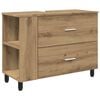 vidaXL Mobiletto da bagno Rovere Artigianale 80 x 35 x 60 cm