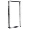 vidaXL Rastrelliera per Legna da Ardere Nera 100x25x200 cm in Acciaio
