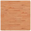 vidaXL Piano per Tavolo 90x90x1,5 cm Quadrato Legno Massello di Faggio