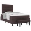 vidaXL Letto a molle con testiera Marrone Scuro 120 x 200 cm Tessuto
