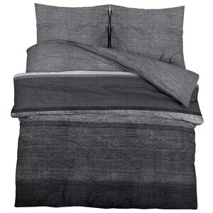 vidaXL Set Copripiumino Grigio Scuro e Nero 200x200 cm in Cotone