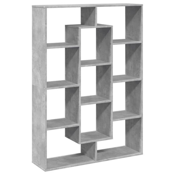 vidaXL Libreria Grigio Cemento 102x29x143 cm in Legno Multistrato