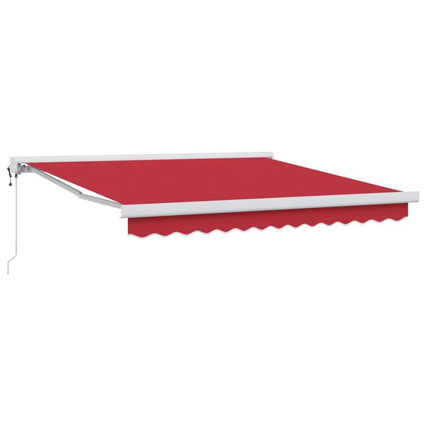 vidaXL Tenda Retrattile Rosso 300 x 250 cm Tessuto e Metallo