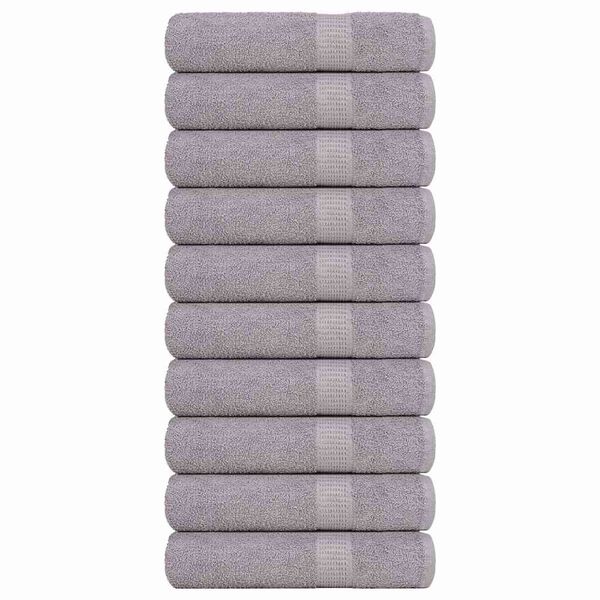 vidaXL Asciugamani da bagno FROGN 10 pz Grigio 100x150 cm 360 g/m²