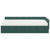 vidaXL Struttura Letto Angolare con Materasso 2 pcs Verde Velluto