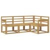 vidaXL Set di divani da esterno 4 pz Bianco Legno di Acacia Massello