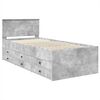 vidaXL Daybed Grigio Cemento e Nero 100 x 200 cm Legno multistrato