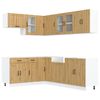 vidaXL Set Mobili da Cucina 11 pz Lucca Rovere Artigianale Truciolato