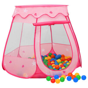 vidaXL Tenda da Gioco per Bambini Rosa con 250 Palline 102x102x82 cm