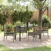 vidaXL Set da Pranzo per Giardino 5 pcs Grigio polyrattan