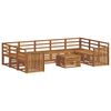 vidaXL Set divani 10 pcs Naturale Legno di Acacia Massello
