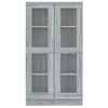 vidaXL Mobile Vetrina Grigio Sonoma 82,5x30,5x150 cm Legno Multistrato