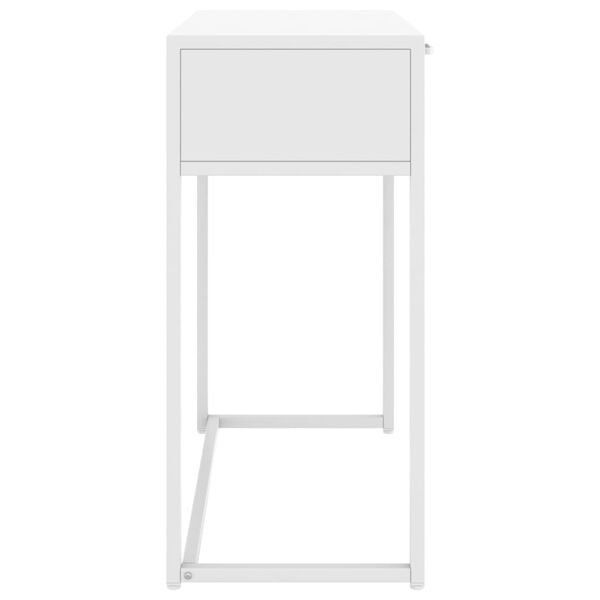 vidaXL Tavolo Consolle Bianco 72x35x75 cm in Acciaio