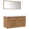 vidaXL Set Mobili da Bagno 3 pz Rovere Artigianale Legno Multistrato