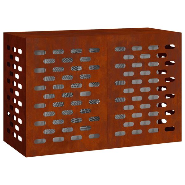 vidaXL Copertura per condizionatore d'aria Ruggine 90 x 40 x 60 cm