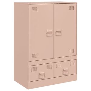 vidaXL Credenza Rosa 67x39x95 cm in Acciaio