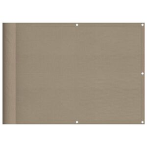 vidaXL Paravento da Balcone Tortora 75x700 cm 100% Poliestere Oxford