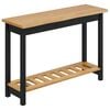 VidaXL Tavolo consolle con lo scaffale EKAI Nero 112 x 35 x 76 cm