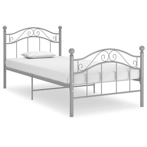 vidaXL Giroletto Grigio in Metallo 90x200 cm