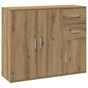 vidaXL Credenza Artisan Rovere 91x29,5x75 cm Legno ingegnerizzato