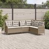 vidaXL Divano da Giardino con Cuscini a L Beige in Polyrattan